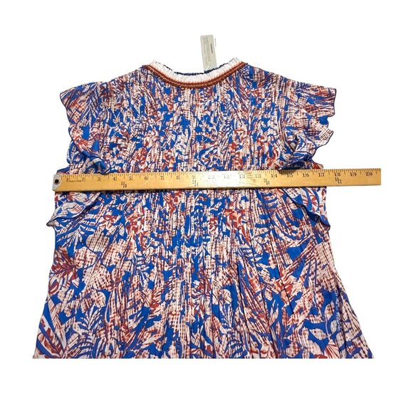 Poupette St Barth Sasha Mini Dress, Size XS, Blue Tropical, New with Tag, $350 - Picture 12 of 13